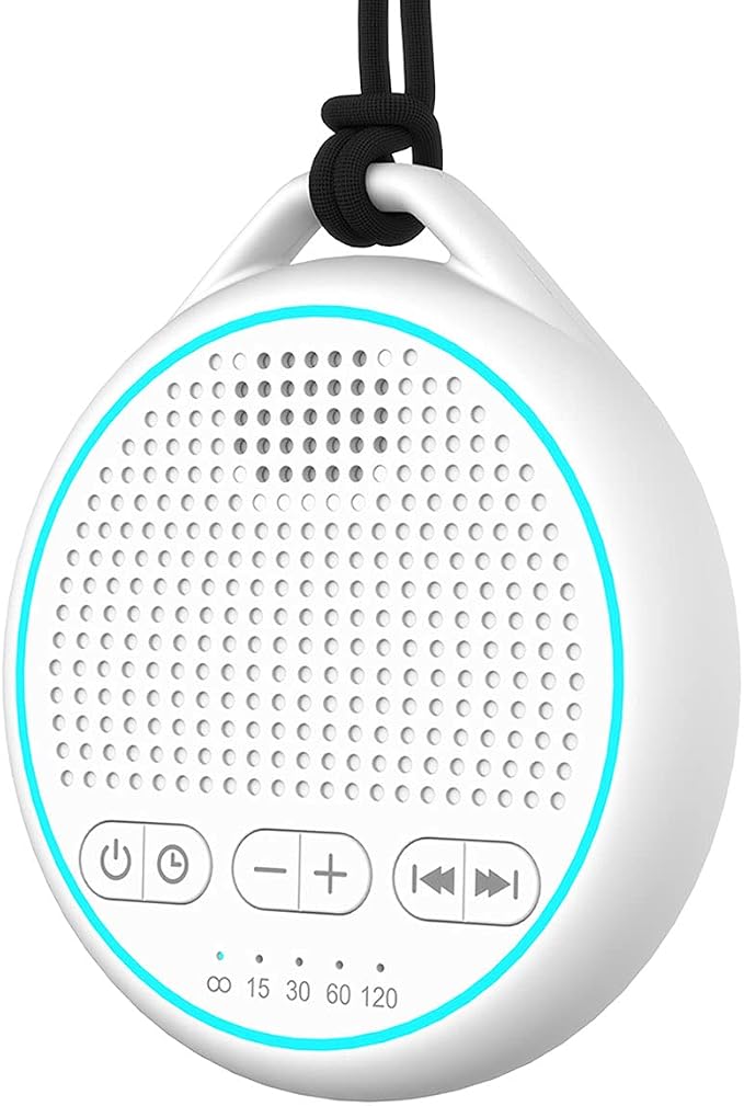 White Noise Sound Machine with 25 Soothing Natural Sounds Rechargeable Battery by Fourair