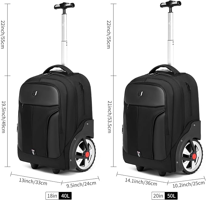 Rolling Backpack, Waterproof Backpack - Image 6