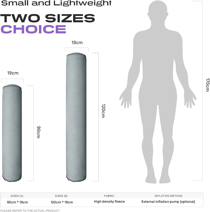 ETROL Inflatable Body Pillow for Adults, 47-inch Long Pillows for Bed, Bolster - Image 3