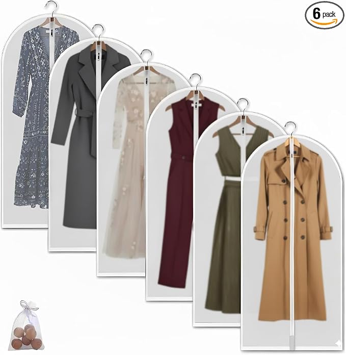 Clear Garment Bags Hanging Clothes Bags by MsKitchen