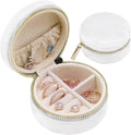 TAIMY Travel Jewelry Organizer, Small Round Velvet Travel Jewelry Case by TAIMY