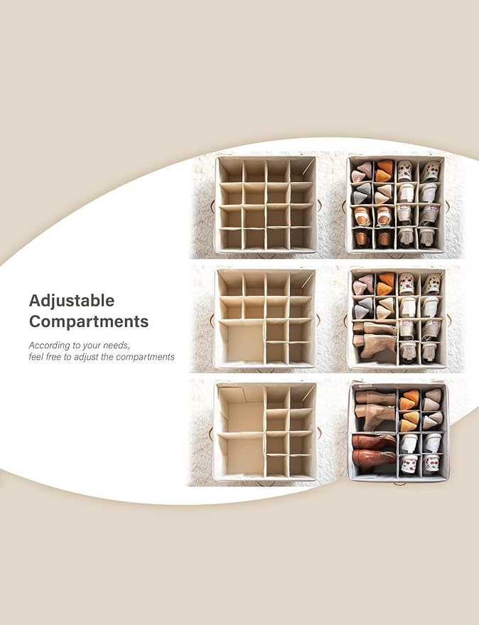 StorageWorks Shoe Organizer for Closet, Fits up to 16 Pairs, Shoe Cubby Storage - Image 2