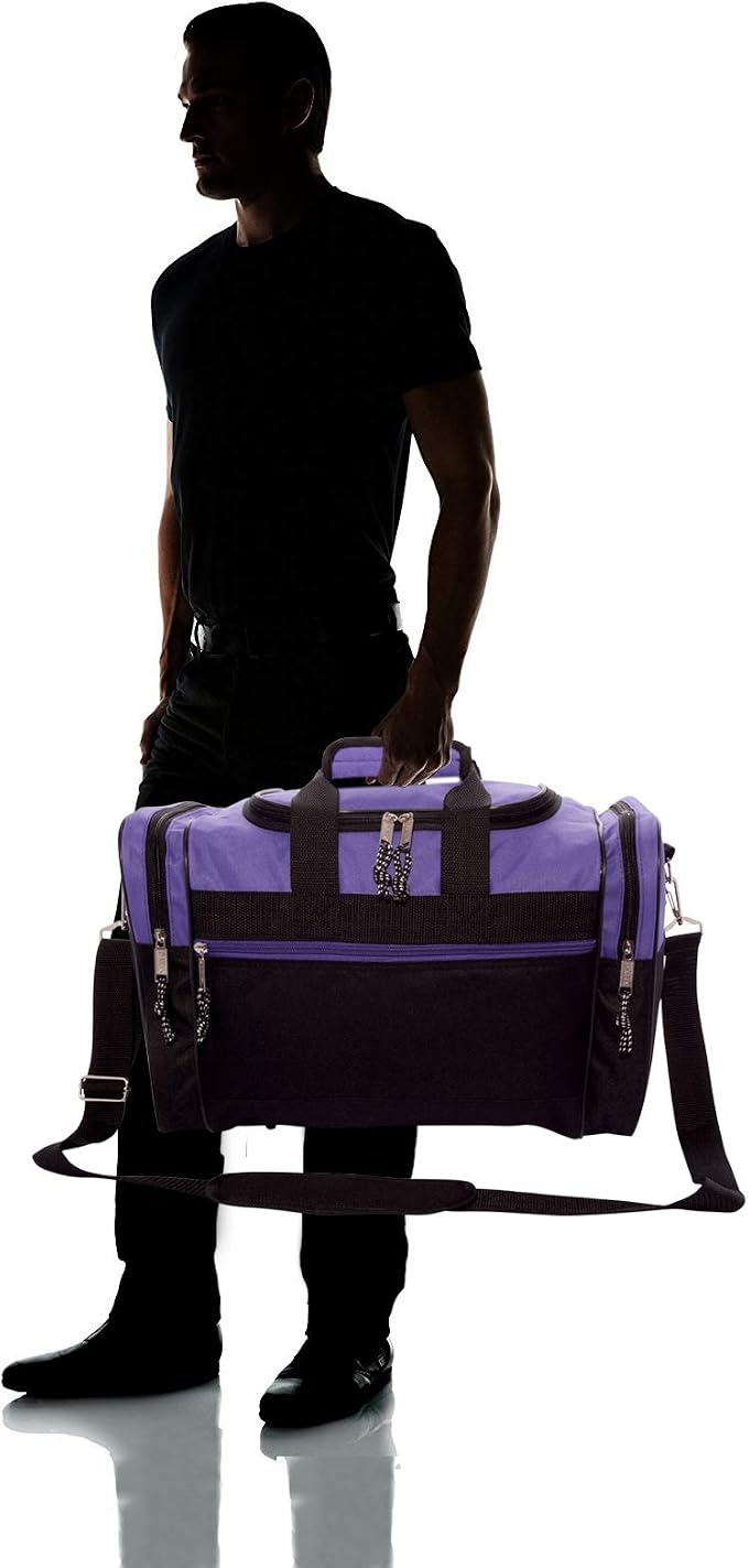 DALIX 17" Blank Duffle Bag Duffel Bag Travel Size Sports Durable Gym Bag - Image 7