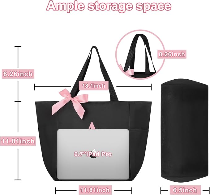 Vavabox Tote Bag, A-Z Initial Monogrammed Waterproof Tote Bag, Bridesmaid Gifts - Image 4