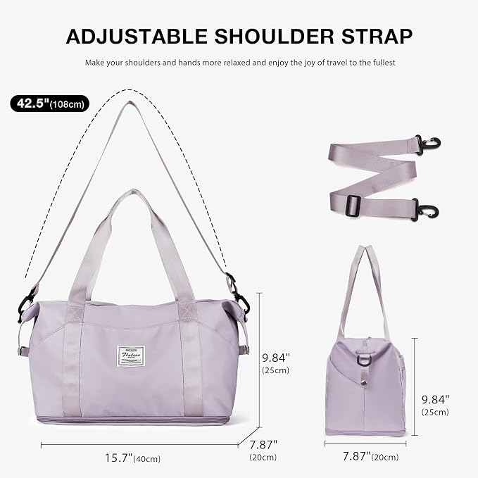 Travel Duffel Bag, Sports Tote Gym Bag, Shoulder Weekender Overnight Bag - Image 6