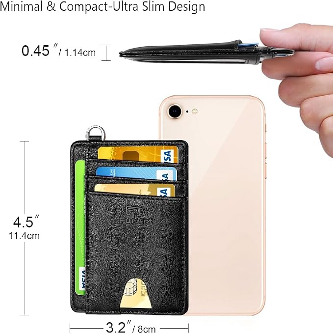 FurArt Slim Minimalist Wallet, Front Pocket Wallets, RFID Blocking, Credit Card - Image 7