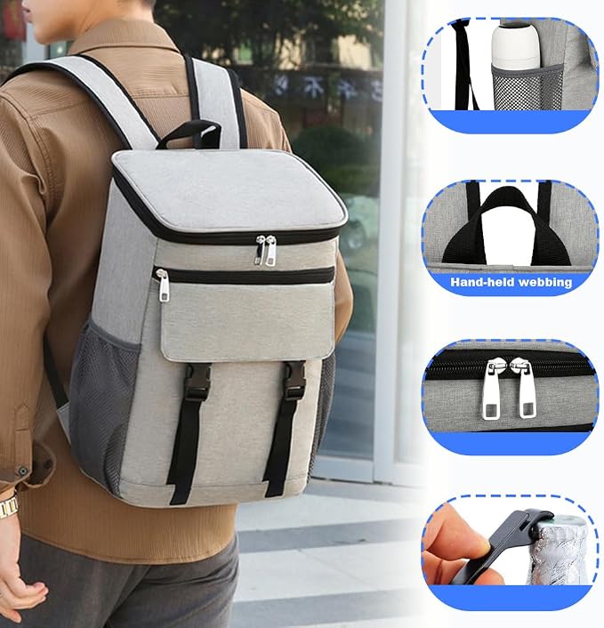 Cooler Backpack, 30 Cans Backpack Coolers Insulated Leak Proof - Image 7