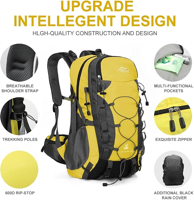 INOXTO lightweight Hiking Backpack 35L/40L Hiking Daypack - Image 4