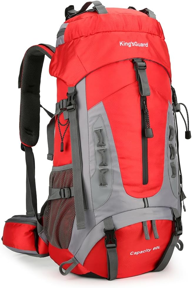 King'sGuard 60L Hiking Backpack Lightweight Camping Backpack by King%27sGuard