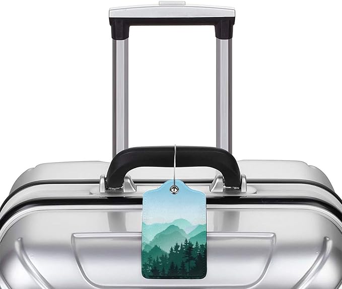 2 Pcs Cute Green Mountain Luggage Tag - Image 5