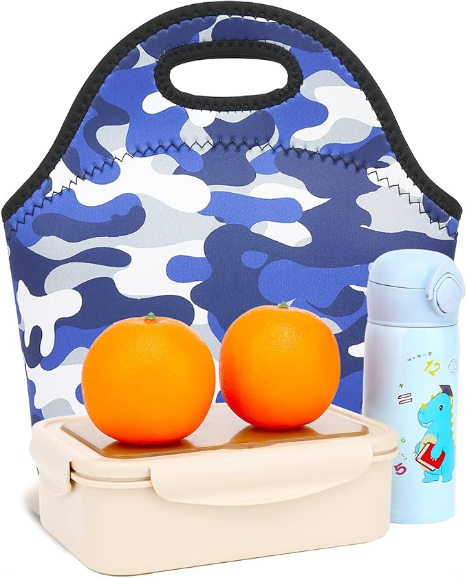 FlowFly Neoprene kids Lunch box Insulated Soft Bag Mini Cooler Thermal Meal - Image 5