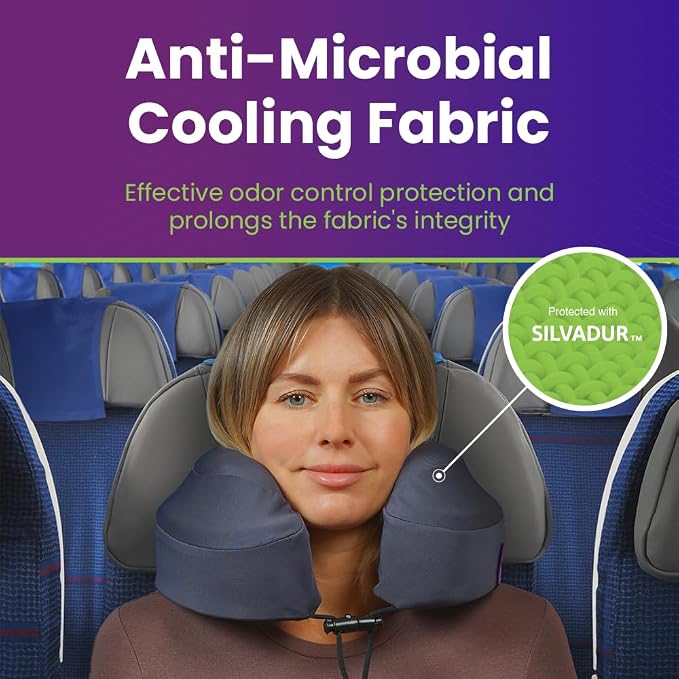 Cabeau Air Travel Pillow for Long Flights – Evolution Plus – U Shaped Memory - Image 4