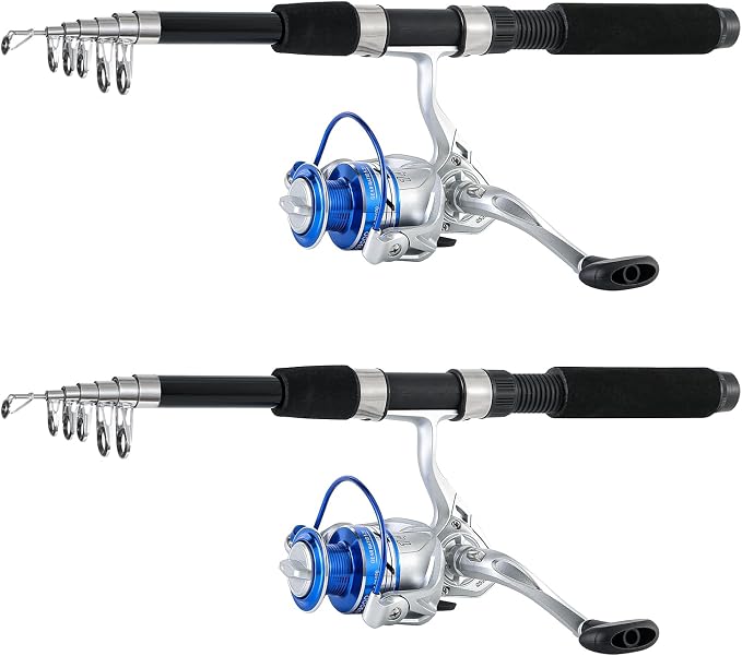 Fishing Pole Combo, 6.9ft 2Pcs Telescopic Rods Set, Collapsible Fishing Rods - Image 2