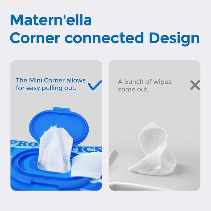 matern'ella Flushable Wipes Extra Large 8 Packs 640 Wipes Wet Wipes - Image 4
