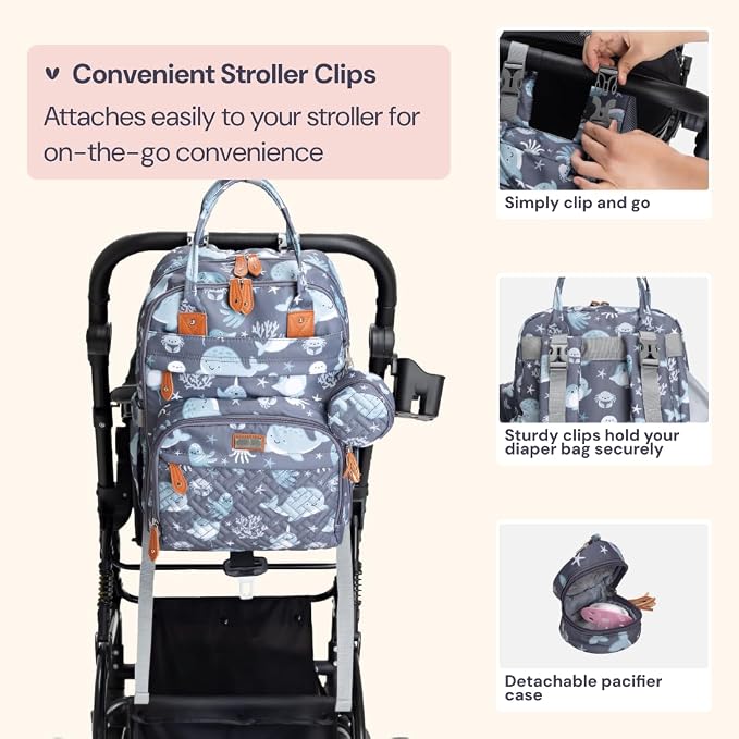 BabbleRoo Diaper Bag Backpack - Image 6