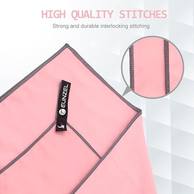 Eunzel Quick Dry Camping Towel, Microfiber Travel Towel 3 Size at 1 Pack - Image 3