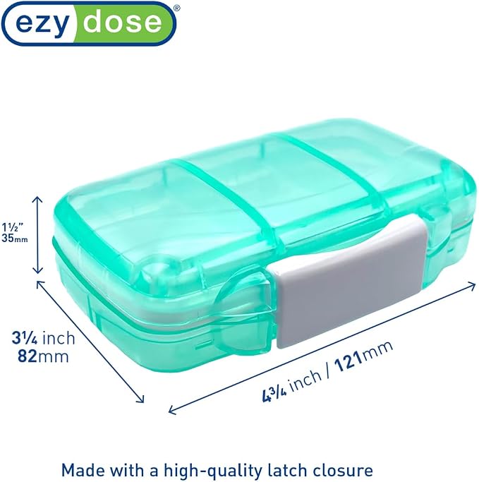 EZY DOSE Moisture-Proof Pill Case, Medicine Planner, Vitamin Organizer Box - Image 3