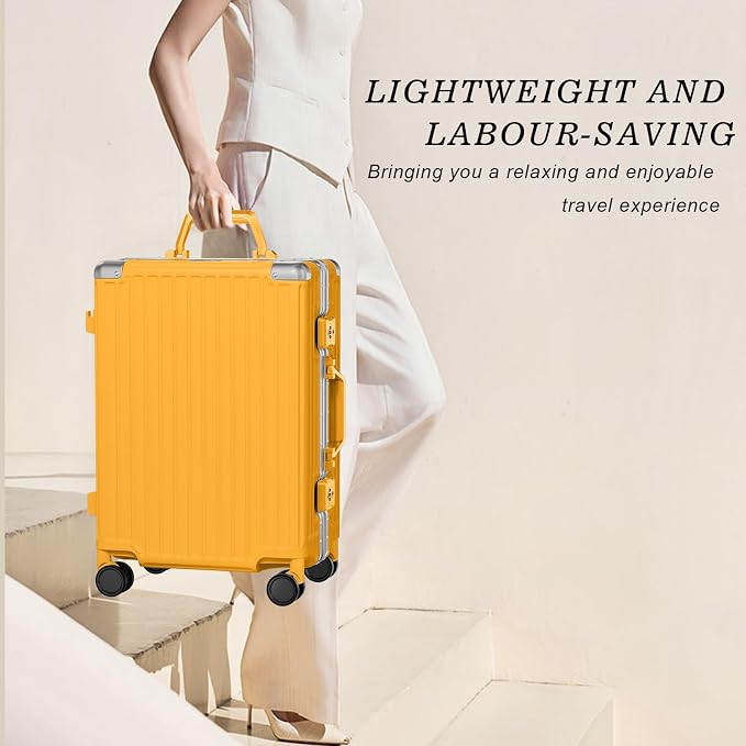 AnyZip Carry On Luggage PC+ABS Aluminum Frame Zipperless Luggage Hard Shell - Image 4