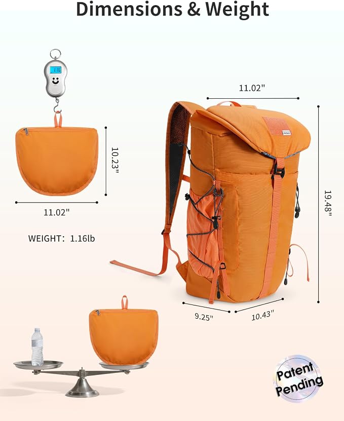 Blue Quartz Hiking Backpack 30L Lightweight Packable Backpack - Image 7
