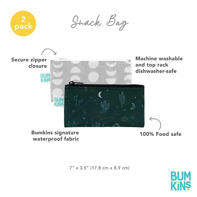 Bumkins Reusable Snack Bags, for Kids School Lunch and for Adults Portion - Image 5