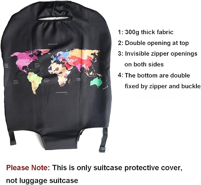 MosaiRudo Thicker Luggage Cover Elastic Suitcase Cover Protector Fits 18-32 - Image 2