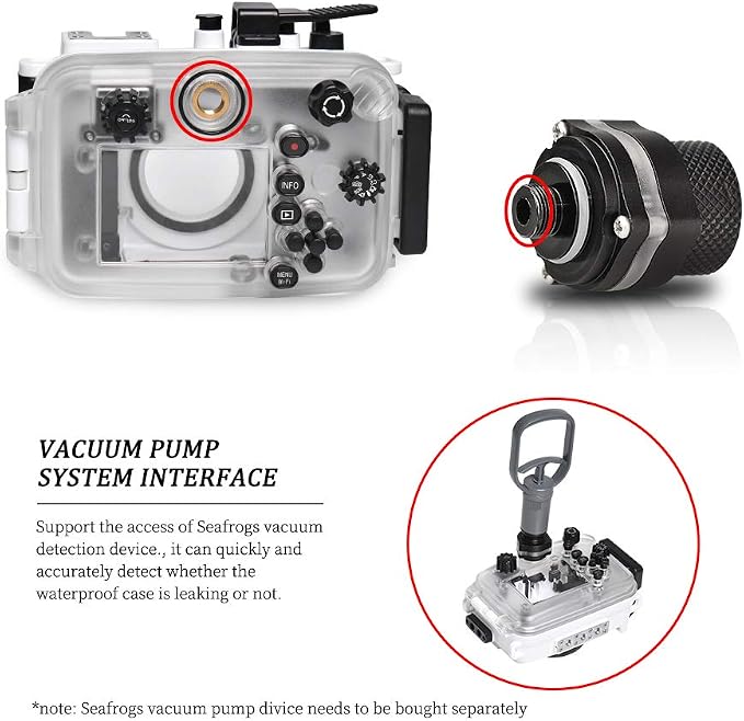Seafrog WPC-TG6 Waterproof housing case Underwater Diving 195FT/60M Works - Image 8