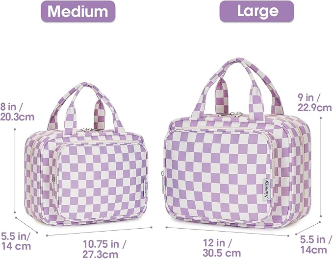 Narwey Travel Toiletry Bag for Women Large Hanging Makeup Bag Organizer - Image 2