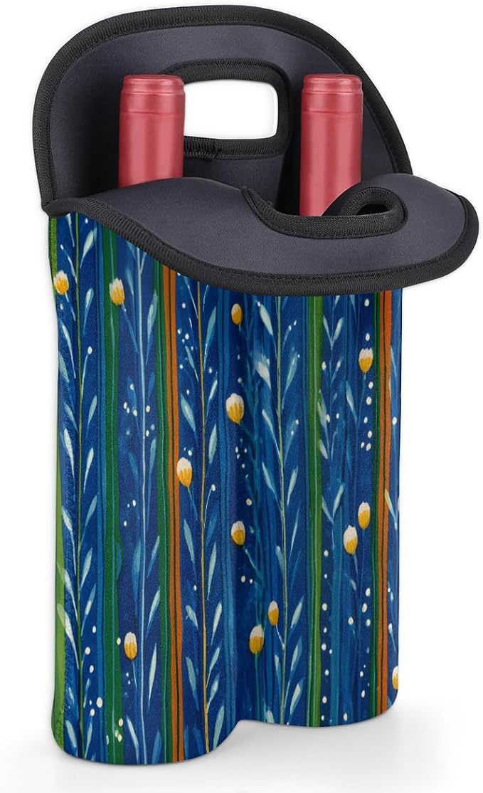 Neoprene Wine Tote, Bottle Carrier Gag Insulating Neoprene Thicker, Insulated - Image 4