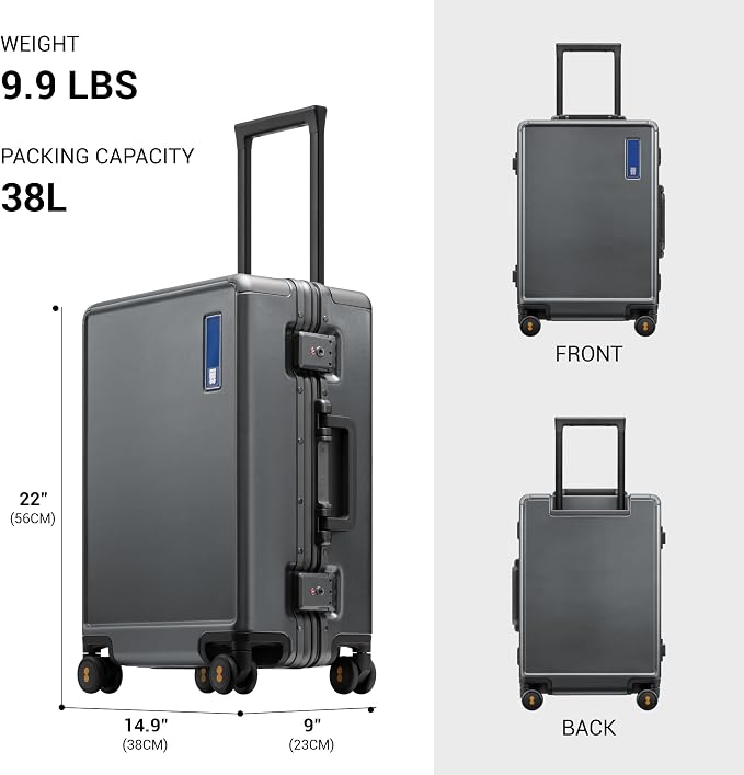 LEVEL8 Zipperless Carry On Luggage Airline Approved - Image 9
