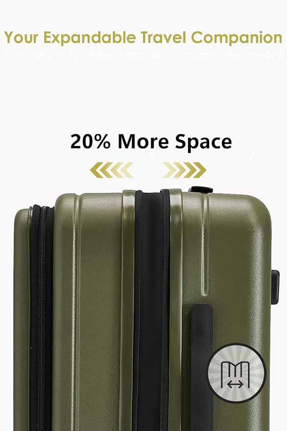 HotWay 28 Inch Expandable Front Opening Checked Luggage - Image 4