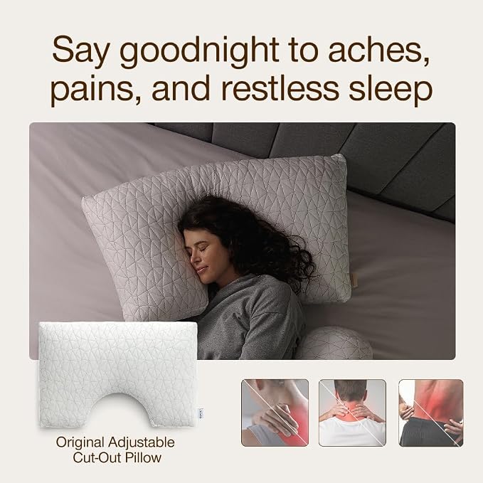 Coop Home Goods Original Cut-Out Adjustable Pillow, Queen Size Bed Pillows - Image 4