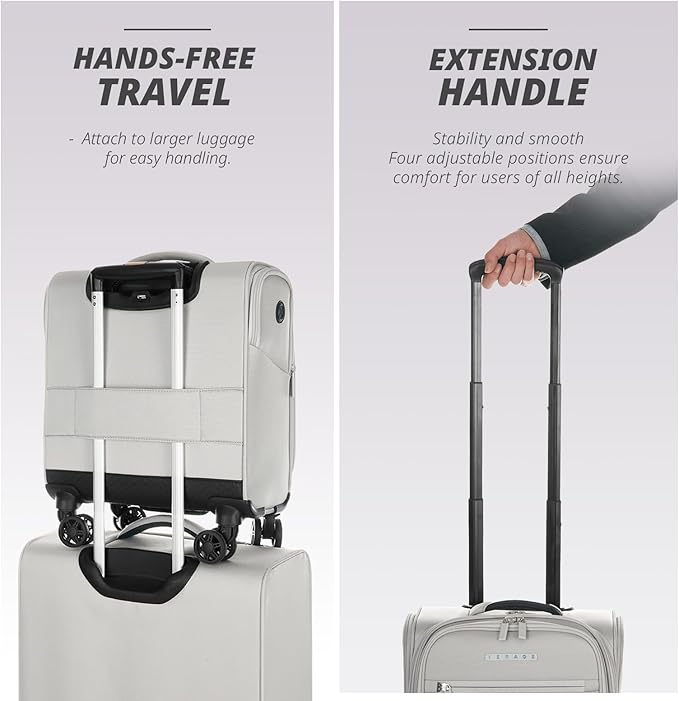 Verage Under Seat Luggage with Wheels, Softside Small Suitcase Spinner Carry On - Image 5