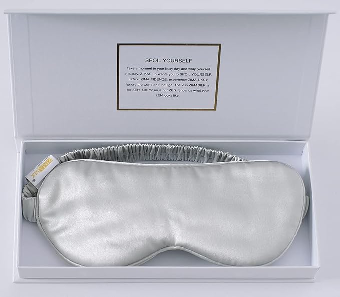 ZIMASILK Adjustable 100% 22 Momme Mulberry Silk Sleep Mask by ZIMASILK