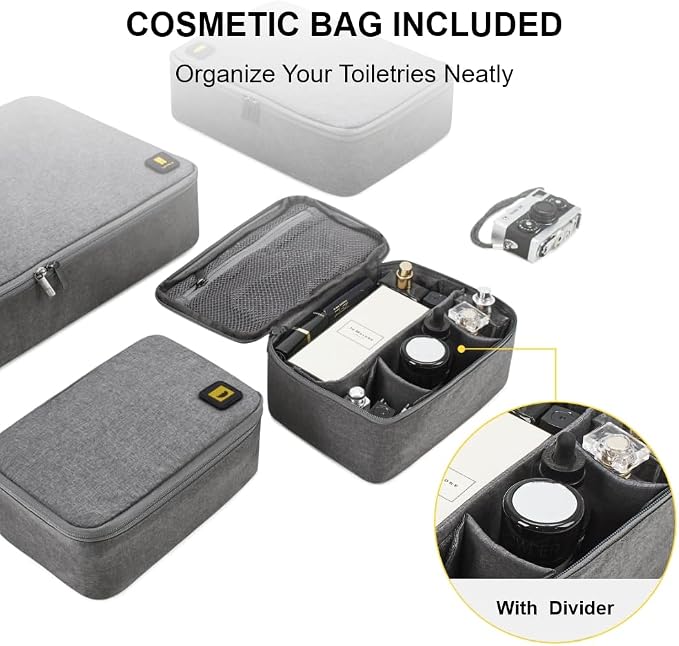 LEVEL8 4 Set Packing Cubes Travel Luggage Packing Organizers - Image 3