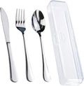 Travel Utensils With Case, Stainless Steel Reusable Portable Utensils Set With by lengnoyp