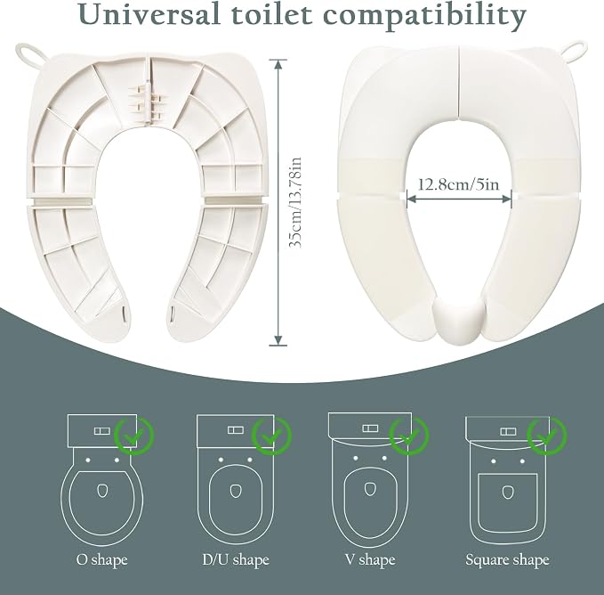 Kids Foldable Toilet Seat with Storage Bag - Image 2