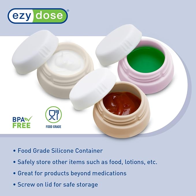 EZY DOSE Silicone Jar, Washable and Reusable, Versatile and Durable Container - Image 4