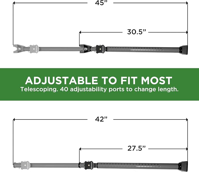 Adjustable Sliding Door Security Bar, Door Jammer 2-in-1 Adjustable Door Knob - Image 6