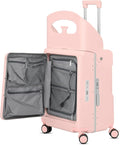 20" Carry-On Luggage with Seat for Kids & Adults, Lightweight Hardside Ride-On by ADVWIN