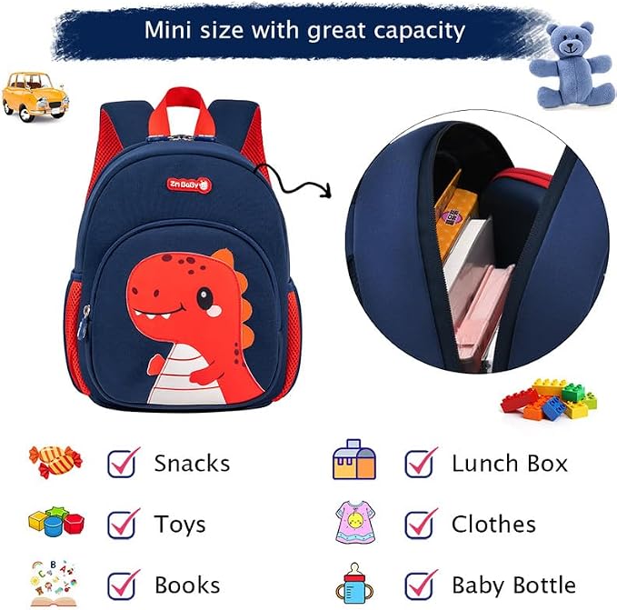 Padgene Toddler Backpacks Kids Preschool Backpack Waterproof Neoprene Animal - Image 4