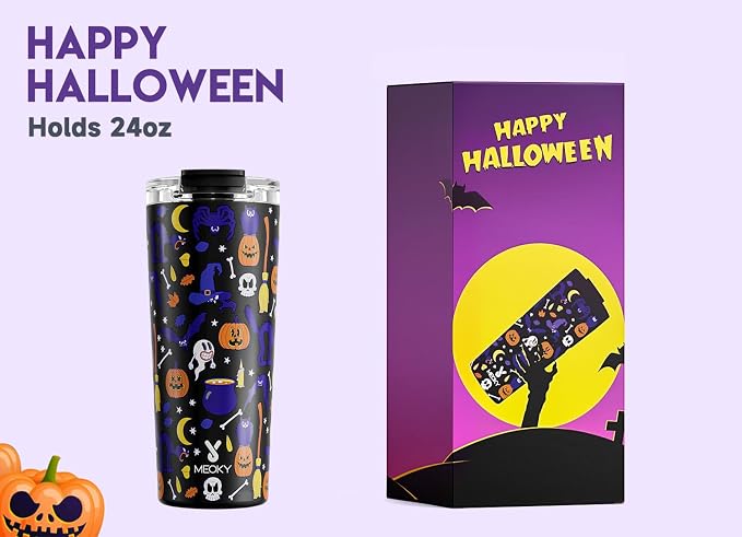 Meoky 24 oz Halloween Travel Coffee Mug - Image 5