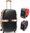 Adjustable Luggage Straps with Combination Lock – 4 Pack Bright Colors by SpiralScgv