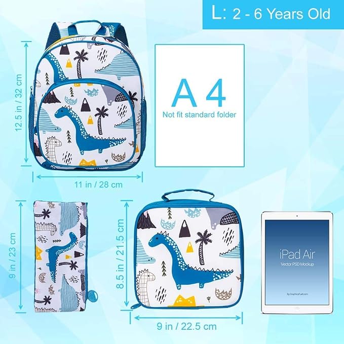 CCJPX Toddler Backpack for Boys Girls, Dinosaur Unicorn Cat Preschool Bookbag - Image 3