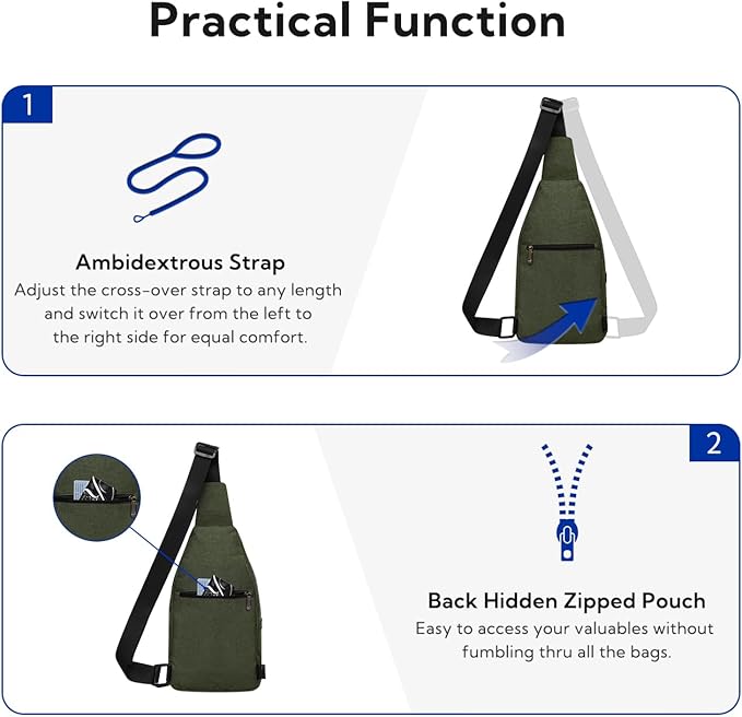 WATERFLY Small Crossbody Sling Backpack Anti Theft Backpack - Image 4