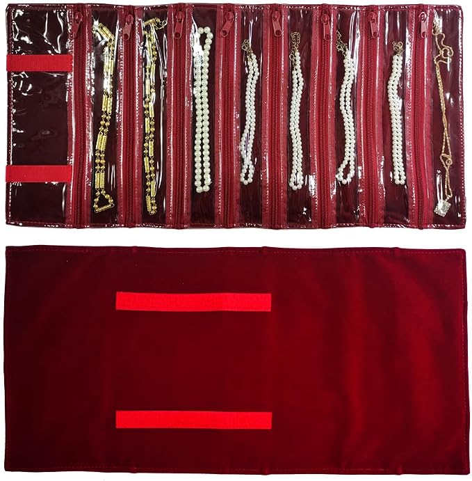 Travel Jewelry Roll Bag Portable Organizer Pouch - Image 2