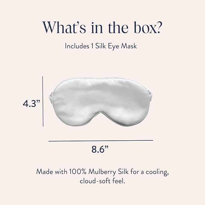 Brooklinen Silk Eye Mask for Sleeping – Ivory, 100% Mulberry Silk Sleep Mask - Image 2
