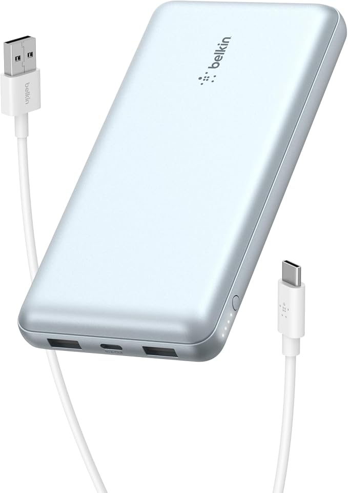 Belkin Portable Charger, USB-C Power Bank 20000 mAh w/ 2 USB-A Ports, 15W by Belkin