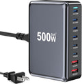 500W USB C Fast Charger Block, 8 Port USB Charging Station, GaN Ⅲ Pro Double by LMSEP