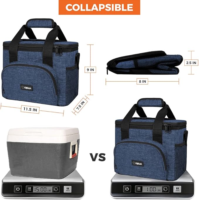 OPUX Soft Cooler Bag, Insulated Collapsible Lunch Cooler Bag - Image 4