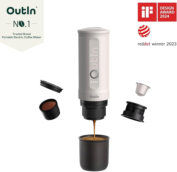 OutIn Nano Portable Electric Espresso Machine, Travel Coffee Maker - Image 2
